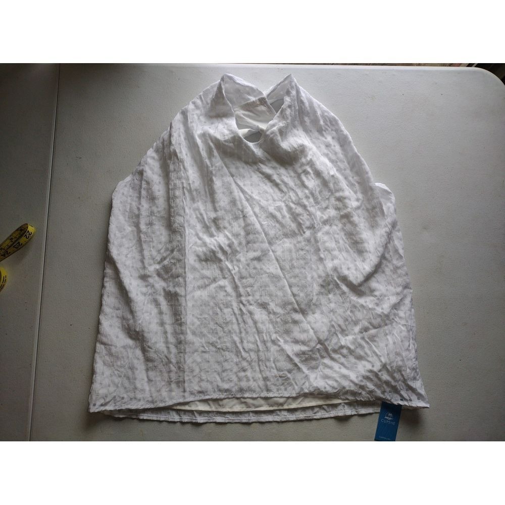 CUPSHE White‎ Textured Halter Top Bikini Cover Up Women's XL
